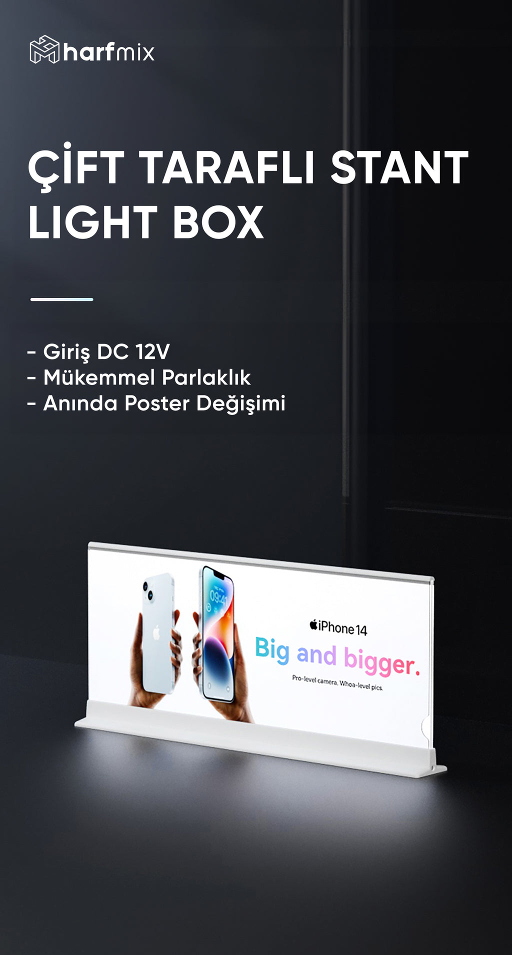 Çift Taraflı Stant Lightbox