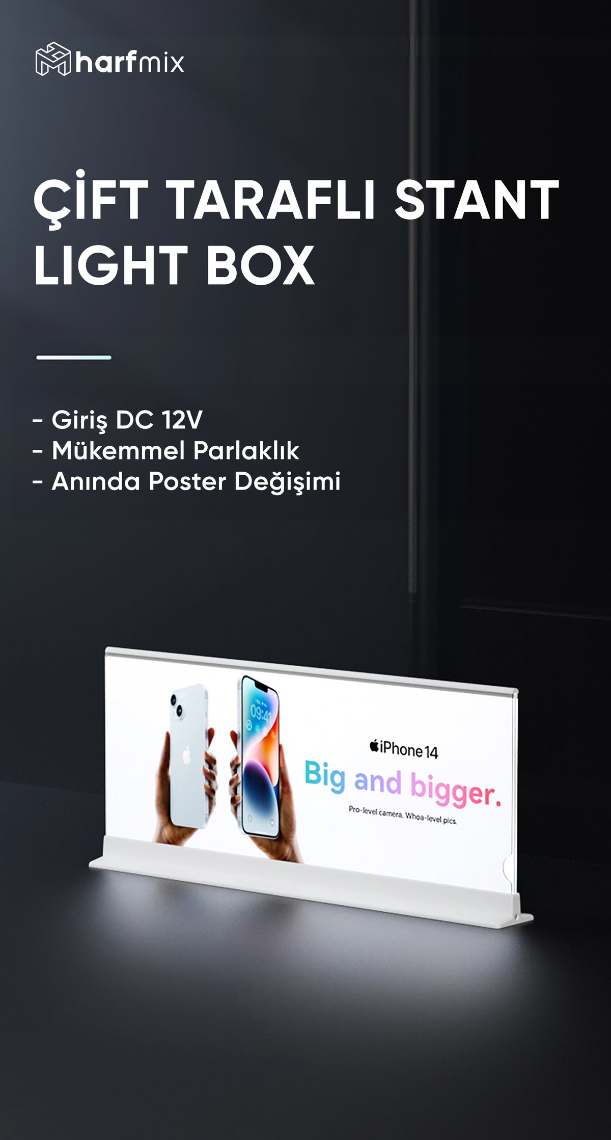 Çift Taraflı Stant Lightbox