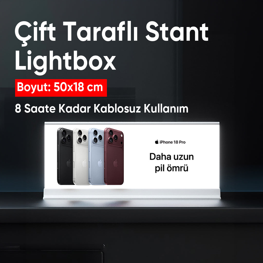 Çift Taraflı Stant Lightbox