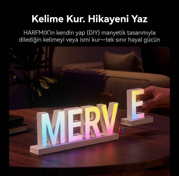 HARFMIX RGB manyetik harf — kelime kur, hikayeni yaz