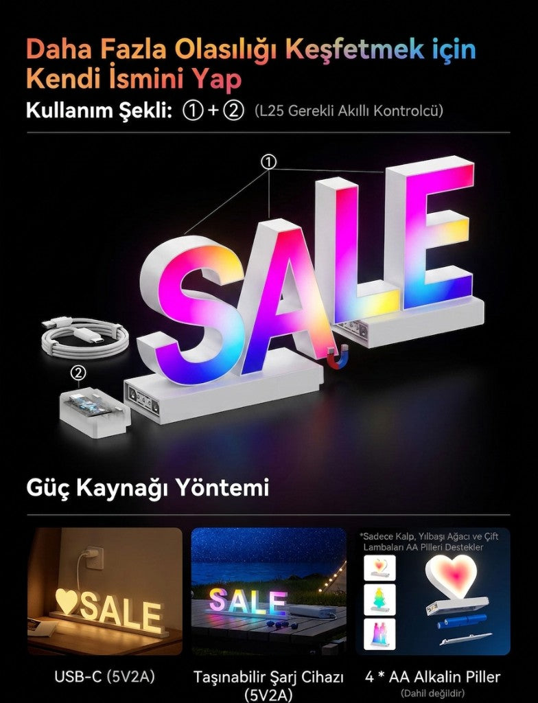 DIY manyetik montaj — harfleri birleştirin
