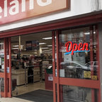 Üstten Askılı Open Tabelası
