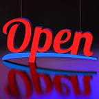 Üstten Askılı Open Tabelası